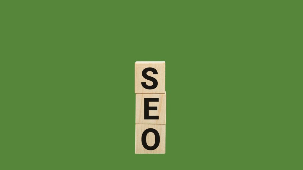stacked blocks that spell "SEO"